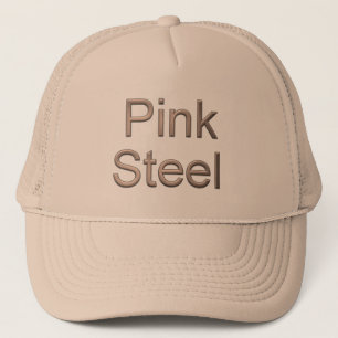 Casquette Chapeau de camionneur kaki en acier rose