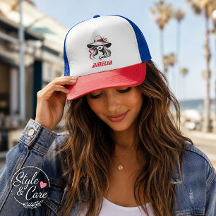 Casquette Chapeau de camionneur mode avec texte de nom Ameli