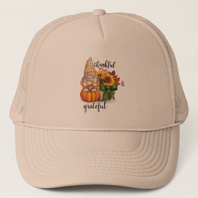 Casquette Chapeau de camionneur remerciant et reconnaissant (Devant)