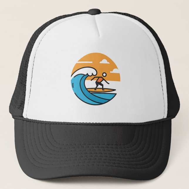 Casquette chapeau de camionneur surf (Devant)