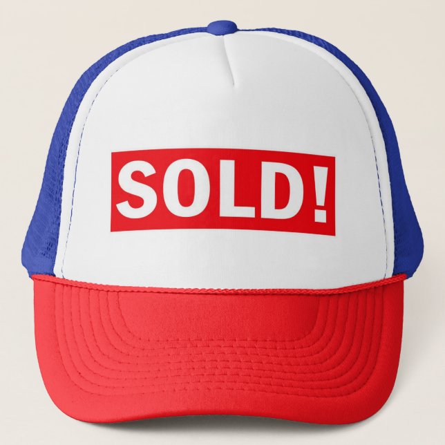 Casquette Chapeau de camionneur vendu, à vendre! (Devant)
