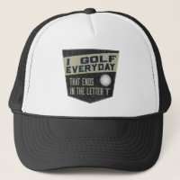 Chapeau de golf drôle - Je joue au golf tous les j