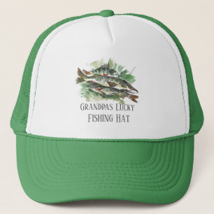 Casquette Chapeau de pêche chanceux de grand-papa   Brochet 