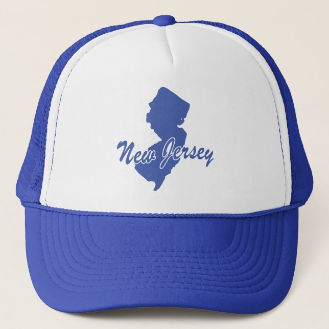 Casquette Chapeau De Trucker En Forme État Du New Jersey (Devant)