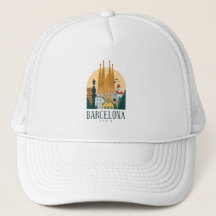 Chapeau de Trucker Skyline Espagne Barcelone