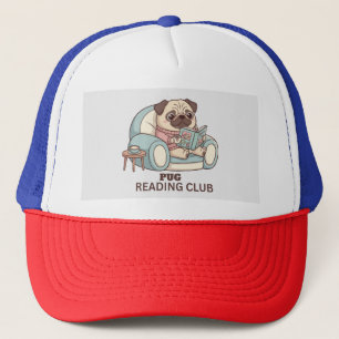 Casquette Chapeau du Club de Lecture Pug Mignon pour Amoureu
