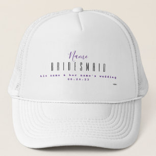 Casquette Chapeau personnalisé de demoiselle d'honneur HAMby