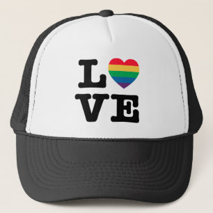 Casquette Chapeau Trucker de la Fierté Coeur Amour