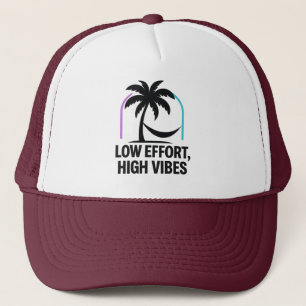 Casquette Chapeau Trucker High Vibes - Neon Palm Chill Cadea