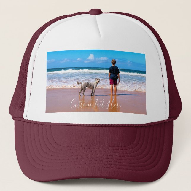 Casquette Chapeau Trucker Texte Personnalisé - Votre Concept (Devant)