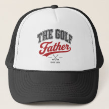 : Chapeau vintage golf noir rouge pour papa Fête d