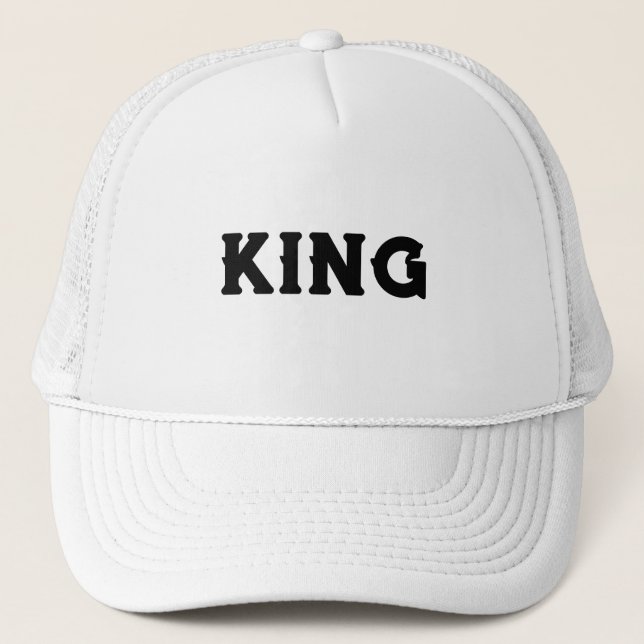 Casquette Chapeaux de camionnette blanc personnalisées King  (Devant)