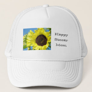 Casquette Chapeaux de maman de football heureux Tournesols J