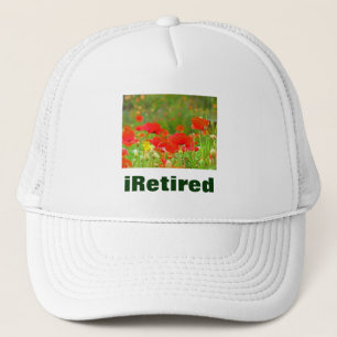 Casquette Chapeaux iRetired Blanc personnalisé Fleurs de Pav