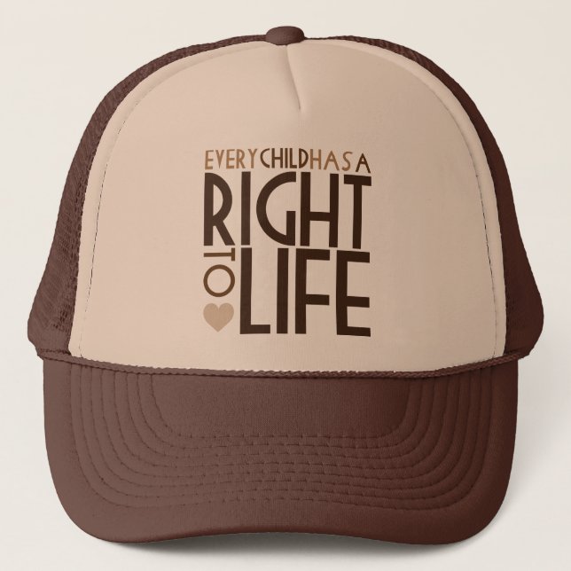 Casquette Chaque enfant a un DROIT À LA VIE (Devant)