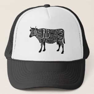 Casquette charcuterie de boucherie de vache fermière charcu