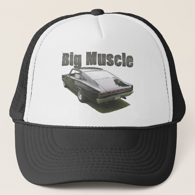 Casquette Chargeur de Dodge du noir 1967 (Devant)