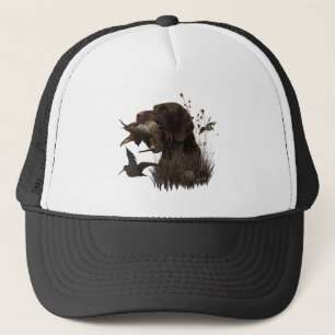 Casquette Chasse en laine avec pointeur À poils durs alleman