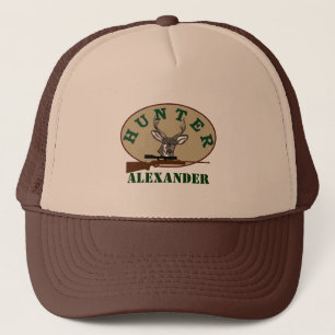 Casquette Chasseur et fusil de cerfs communs personnalisés