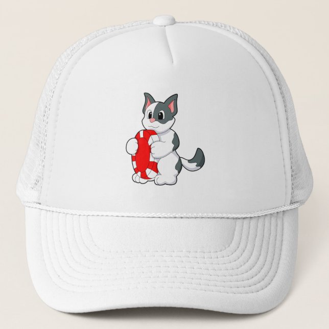 Casquette Chat avec jeton de poker (Devant)
