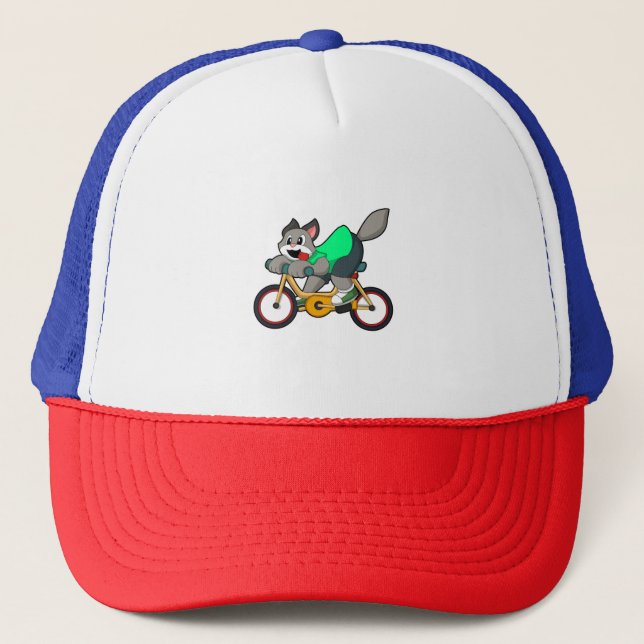 Casquette Chat avec vélo (Devant)