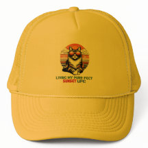 Chat Cool coucher de soleil