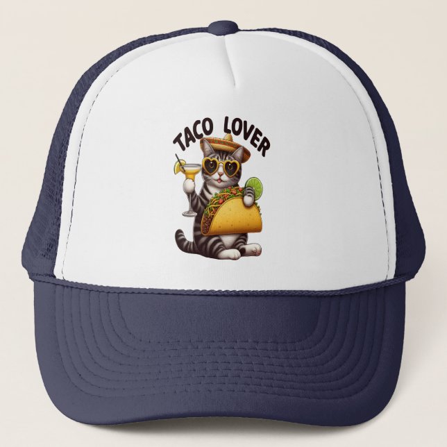 Casquette Chat cool Profitant Du Mardi Taco (Devant)