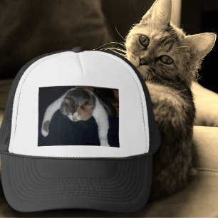 Casquette Chat couché sur l'épaule Photo Amoureux des chats