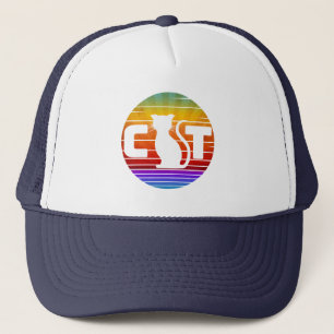 CASQUETTE CHAT COUCHER DE SOLEIL VINTAGE