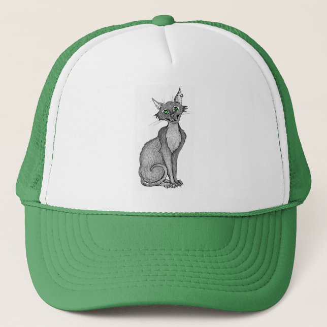 Casquette Chat Déplaisant écoeuré (Devant)