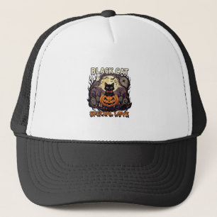 Casquette Chat Noir Amour Spécial Halloween Citrouille Plein