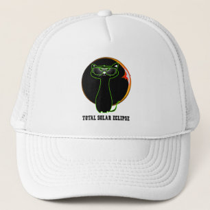 Casquette Chat Portant des lunettes solaires Éclipse Total S