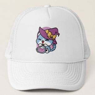 Casquette Chat Tabby Halloween – Chapeau de Sorcière & Art d