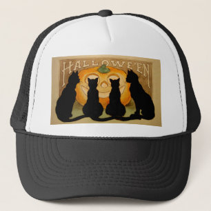 Casquette Chats noirs et un Jack O'Lantern