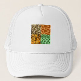 Casquette Cheetah, Giraffe, Tigre et Serpent
