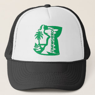 Casquette Chef tenant une pierre de latte. Joint de la Guam