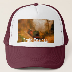 Casquette Chemin de fer Enthousiaste Steam Train Engineer Se