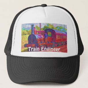 Casquette Chemin de fer Enthousiaste Steam Train Engineer Se