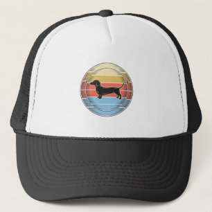 Casquette Chemise de chien de coucher de soleil rétro de tec