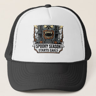 Casquette Chemise de saison effrayante Gravure vintage Hallo