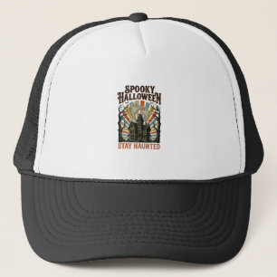 Casquette Chemise Halloween Maison Hantée avec Fantôme Vinta