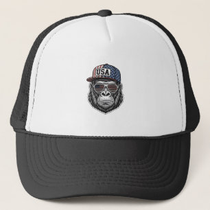 Casquette Chemise patriotique avec gravure vintage de gorill