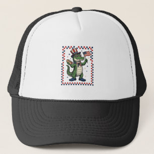 Casquette Chemise vintage avec drapeau de hot dog d'alligato