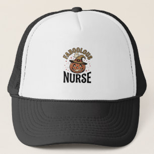 Casquette Chemise vintage citrouille d'Halloween d'infirmièr