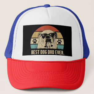 Casquette Chemise Vintage Meilleur Papa Bulldog Anglais De T