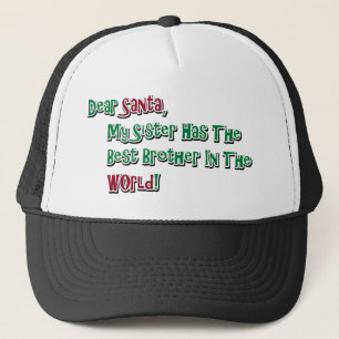 Casquette Cher frère Père Noël, dit :