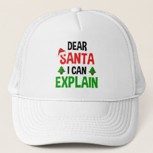 Casquette Cher Père Noël, Je Peux Expliquer Noël Drôle