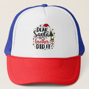Casquette Cher Père Noël Mon Frère l'a fait Noël
