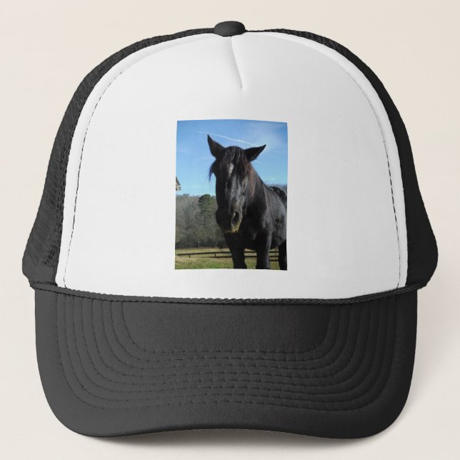 Casquette Cheval à bascule noir secouru (Devant)