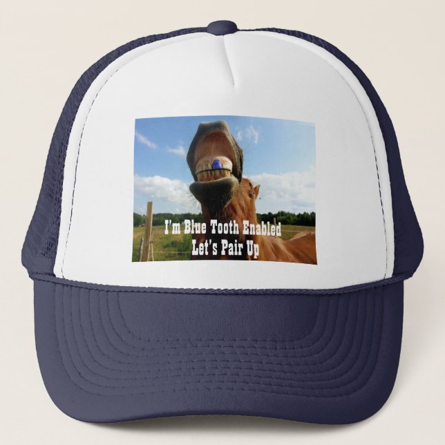 Casquette Cheval à dents bleues (Devant)